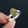 Унакит Размер камня Кабошон Камень ручной работы Тонкая полировка Кольцо из стерлингового серебра 925 пробы с уникальным дизайном Подарок Свадьба Помолвка