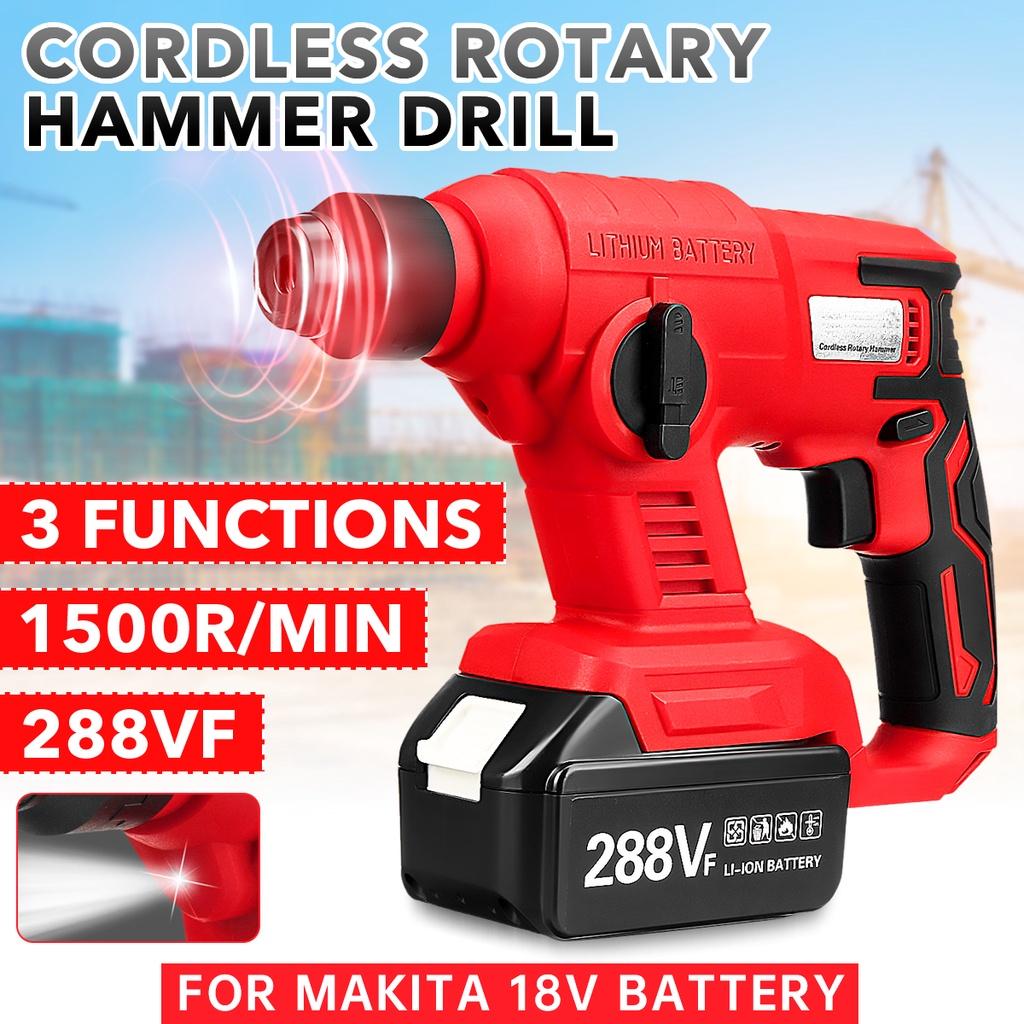 288VF Red Rechargeable Electric Impact Drill Rotary Hammer Cordless Brushles Hammer Electric Drill Tool