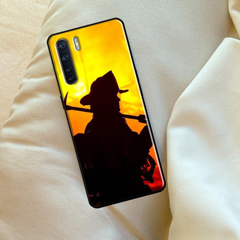Cool Firefighter Heroes Fireman Case For Oppo A17 A94 A74 A54 A60 A40 A80 A16 A76 A96 A98 A58 A78 A18 A38 A57 A15 A5 A6 Pro