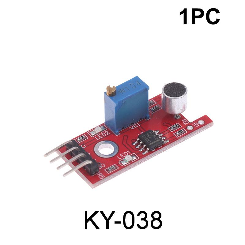 Микрофонный звуковой датчик Ky-038, модуль обнаружения звука, цифровой выход, для Arduino, DIY