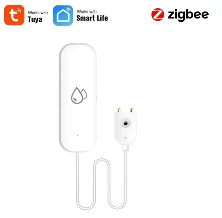 Tuya Zigbee Water Leakage Sensor Flood Leak Alarm Detector Smart Home Security Protection System Smart App Remote Control Alexa