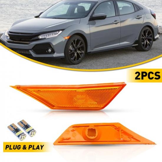 Подходит для Honda Civic Sedan/Хэтчбек/Купе 2016-2018 гг. Светодиодные боковые габаритные огни