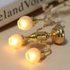 1:12 Dollhouse Mini 3 Arm Ceiling Lamp Chandelier Led Lamp Wall Light Home Decor