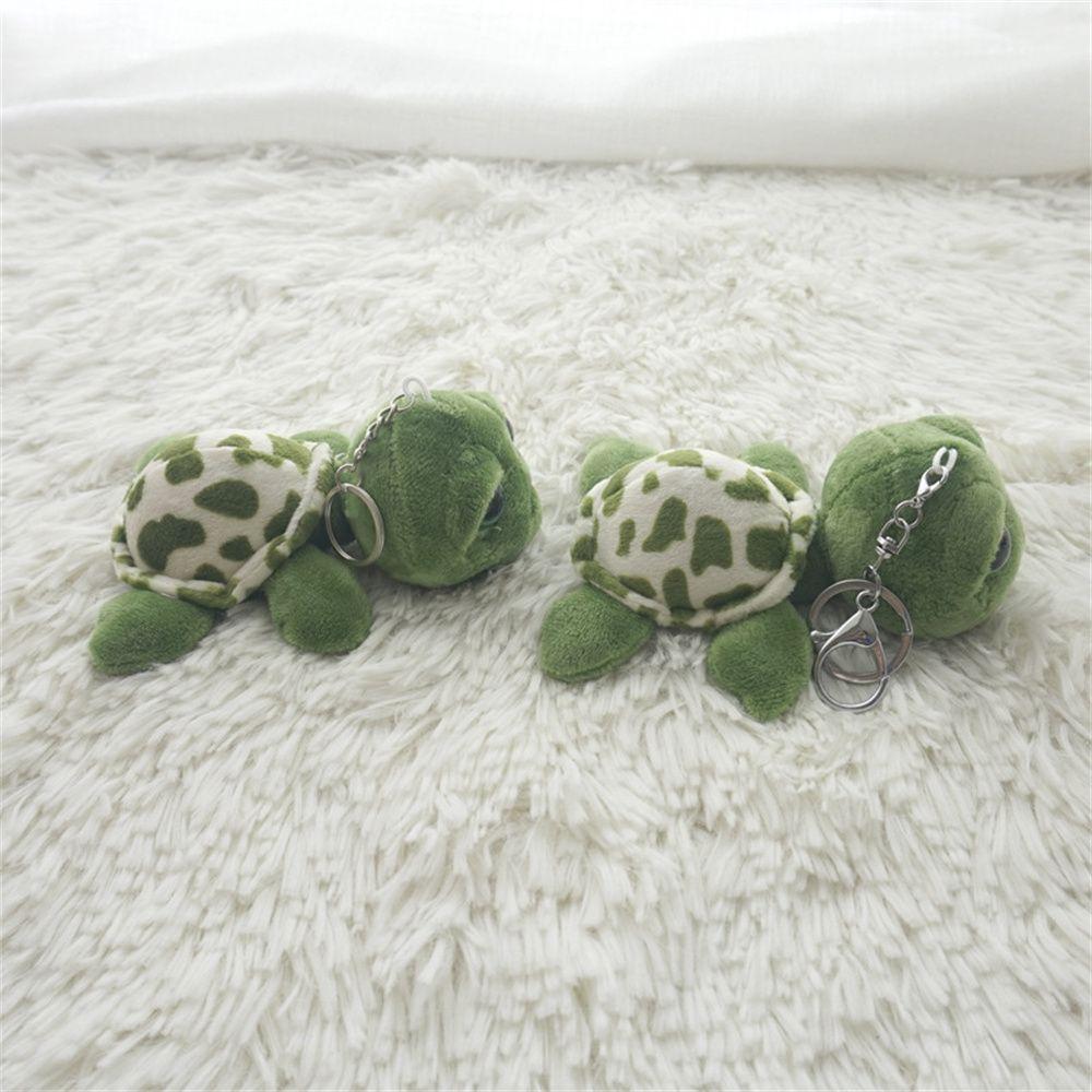 Car Keychain Mini 7cm/10cm Turtle Doll Keychain Plush Key Ring Auto Animal Keychain Turtle Pendant