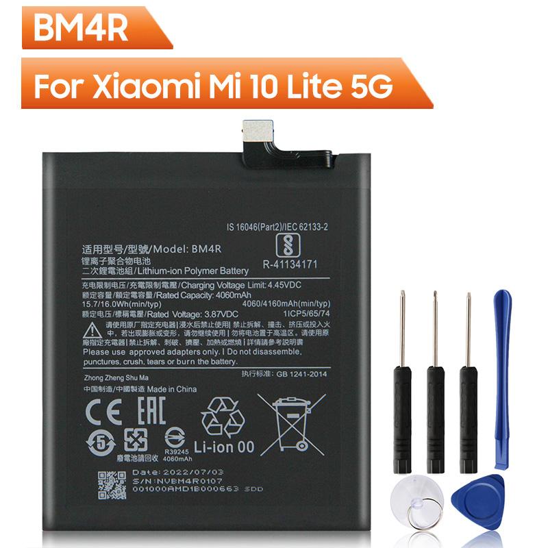 Replacement Phone Battery BM4R For Xiaomi Mi 10 Lite 5G 4160mAh With Free Tools