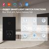 BSEED Zigbee настенные сенсорные выключатели 1/2/3 клавиши с обычной EU розеткой и портами USB Type-C, управление через приложение Tuya Smart Life, стеклянная панель