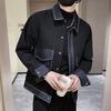 Весна и осень в гонконгском стиле джинсовая куртка мужская свободная красивая верхняя часть модная повседневная куртка в корейском стиле