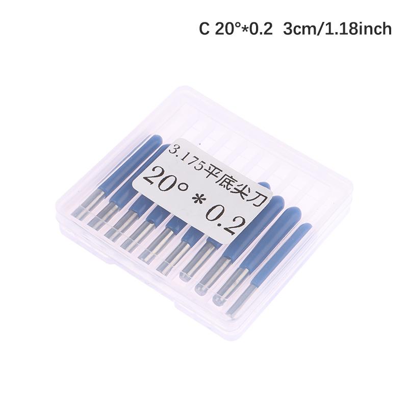 10 шт. 3,175 мм биты для гравировального станка с ЧПУ для фрезерного станка по дереву