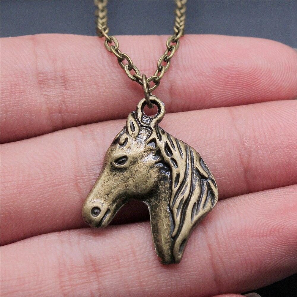 Horse Head And Horseshoe Necklace Jewelry Making Supplies Vintage Fashion Jewelry On The Neck