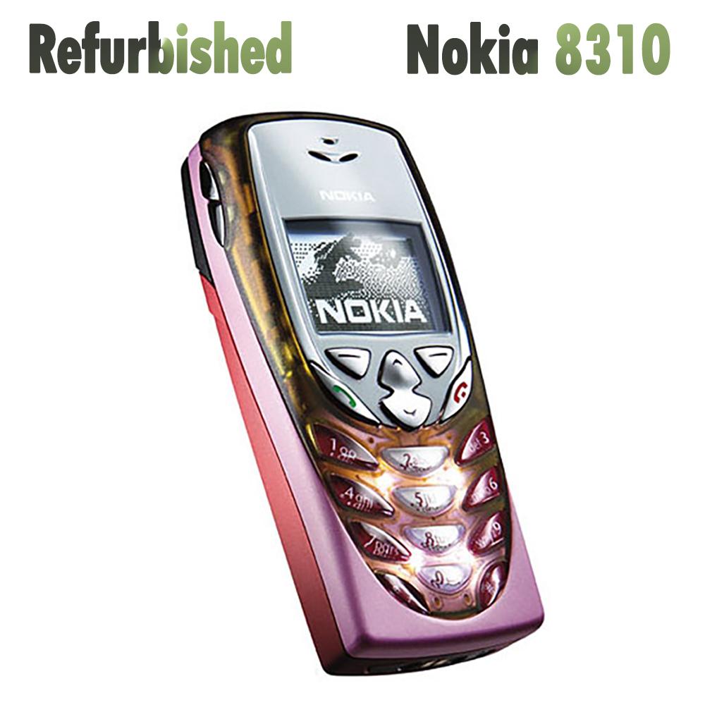 Восстановленный оригинальный мобильный телефон Nokia 8310 2G с 1 SIM