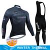 Men's Winter Thermal Fleece Cycling Jersey Sets Long Sleeve Bicycle Clothing MTB Bike Wear Tour De Italy D'ITALIA Cycling Suit