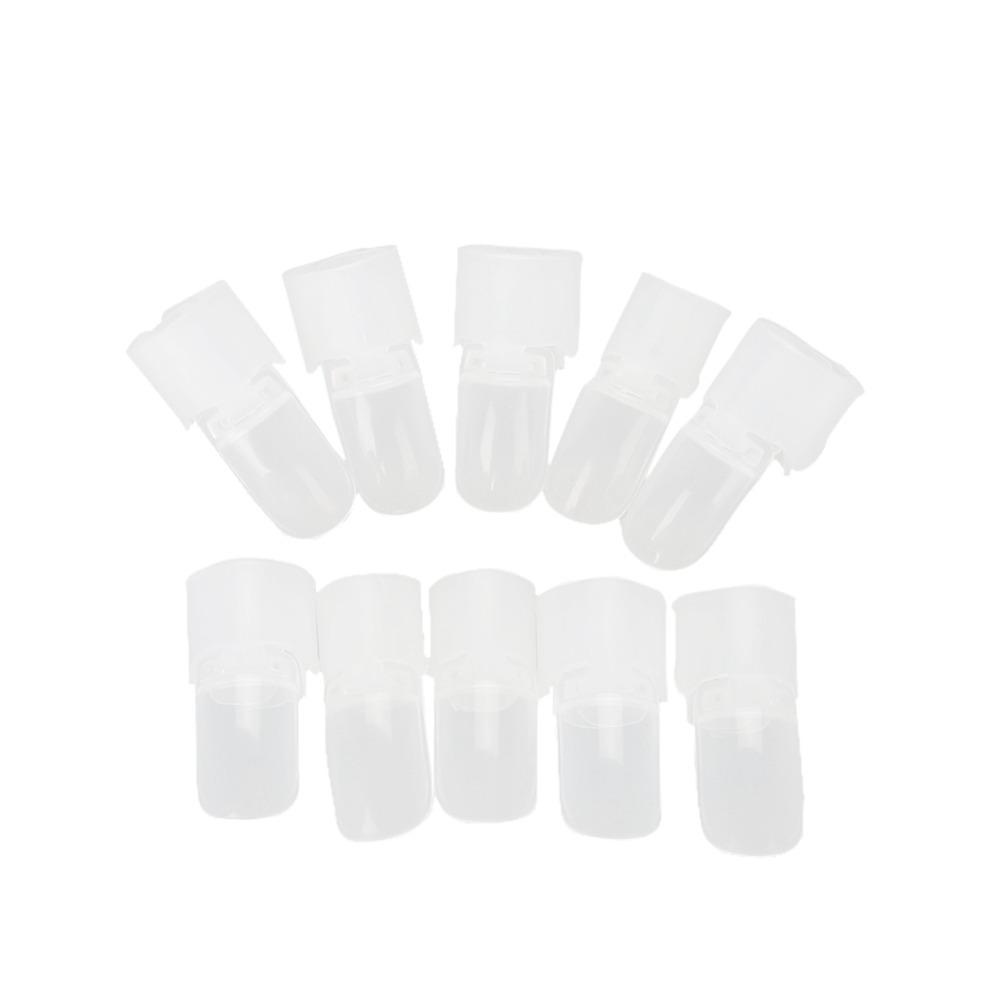 10PCS Soft Elastic Finger Nail Cover Flexible Nail Art Shield Nail Varnish Holder Home Use