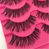 5 Pairs Cosmetic Long Cross Soft Thick Handmade Black False Fake Eyelashes Eye Lashes Extension