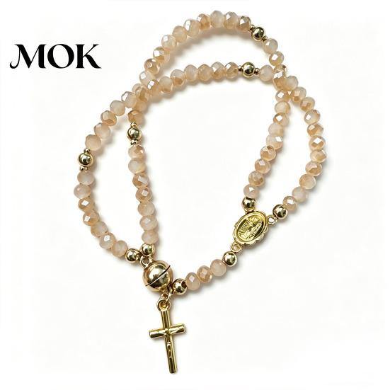 Faith Reminder Jewelry Rosary Bracelet Magnetic Closure Handmade Christian Prayer Beads Lightweight Easy to Wear Spiritual Gift To