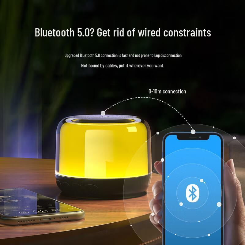 HP Мини-портативная Bluetooth-колонка с цветными огнями (Китайская версия)