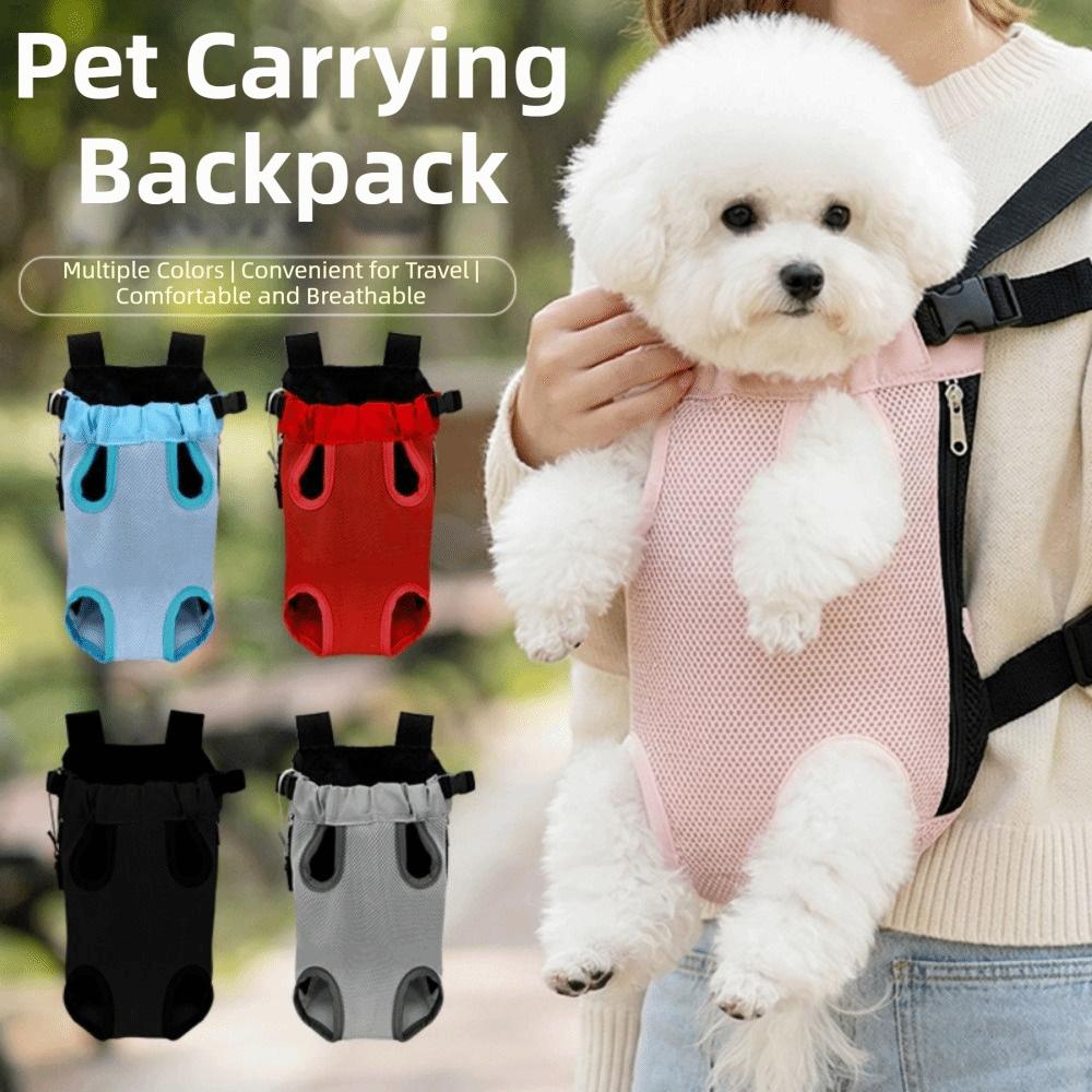 Adjustable Strap Pet Front Bag Double Shoulder Dog Carrying Bag Camping Hiking