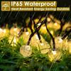 LED Solar String Lights Outdoor Waterproof Crystal Globe Lights with 8 Modes Garden Light for Patio Party Christmas Decoration
