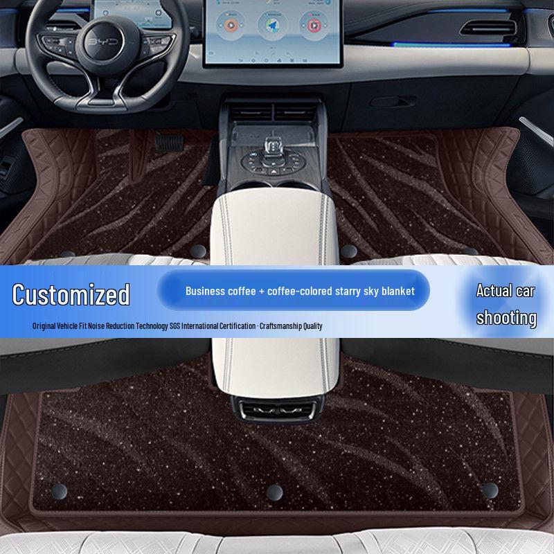 Комплект ковриков в салон и багажник для автомобиля BYD Seal 06Dmi - Дизайн «Звездное небо»
