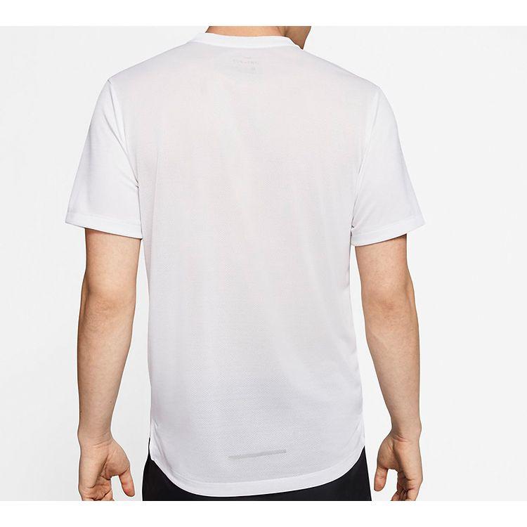 Nike Футболка с короткими рукавами и принтом Miler Wild Run Elemental, мужские топы, белые CJ5404-100