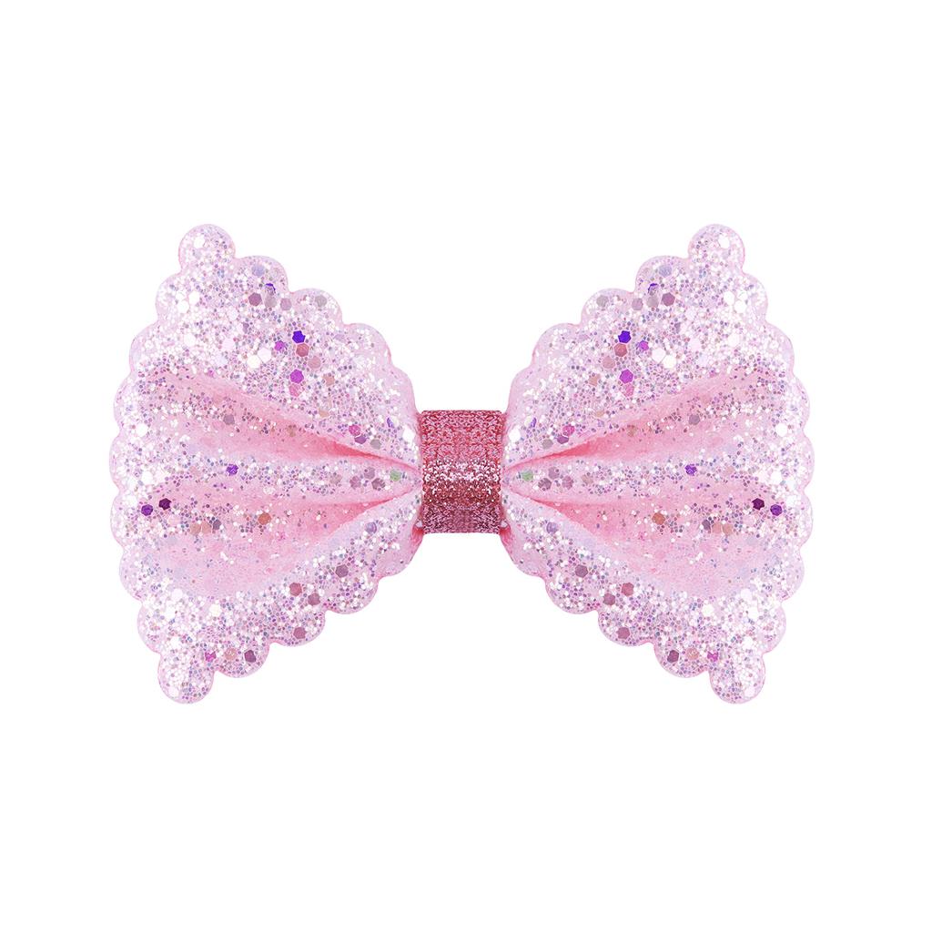 6pcs Glitter Hair Bows Sparkly Hair Clips Multi Color Alligator Clips Hair Clips for Baby Girls Teens Toddlers Hair Accessories