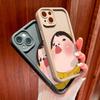 For iPhone 16 15 14 13 12 11 Pro Max XS Max XR X SE 8 7 Cartoon Lovely Girl Design Soft Silicone Full Lens Protect Phone Case