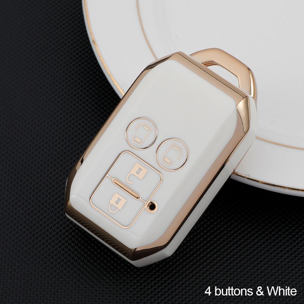 Новый гальванический чехол для автомобильных ключей из ТПУ для Suzuki Spacia MK53S Jimny Sierra Swift Wagon, аксессуары для интерьера, 4-кнопочный замок