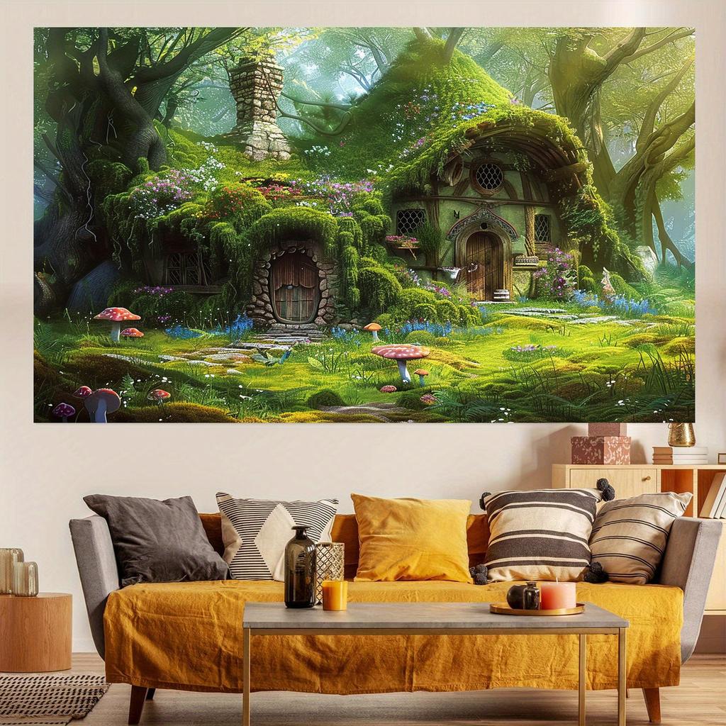 2D plane 1 fantasy forest background fairy tale house - Magic House suitable for birthday parties and weddings