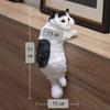 Реалистичная фигурка кошки, плюшевая игрушка, подвесной декоративный объект в виде кошки, предмет настоящего питомца (Белый и черный)