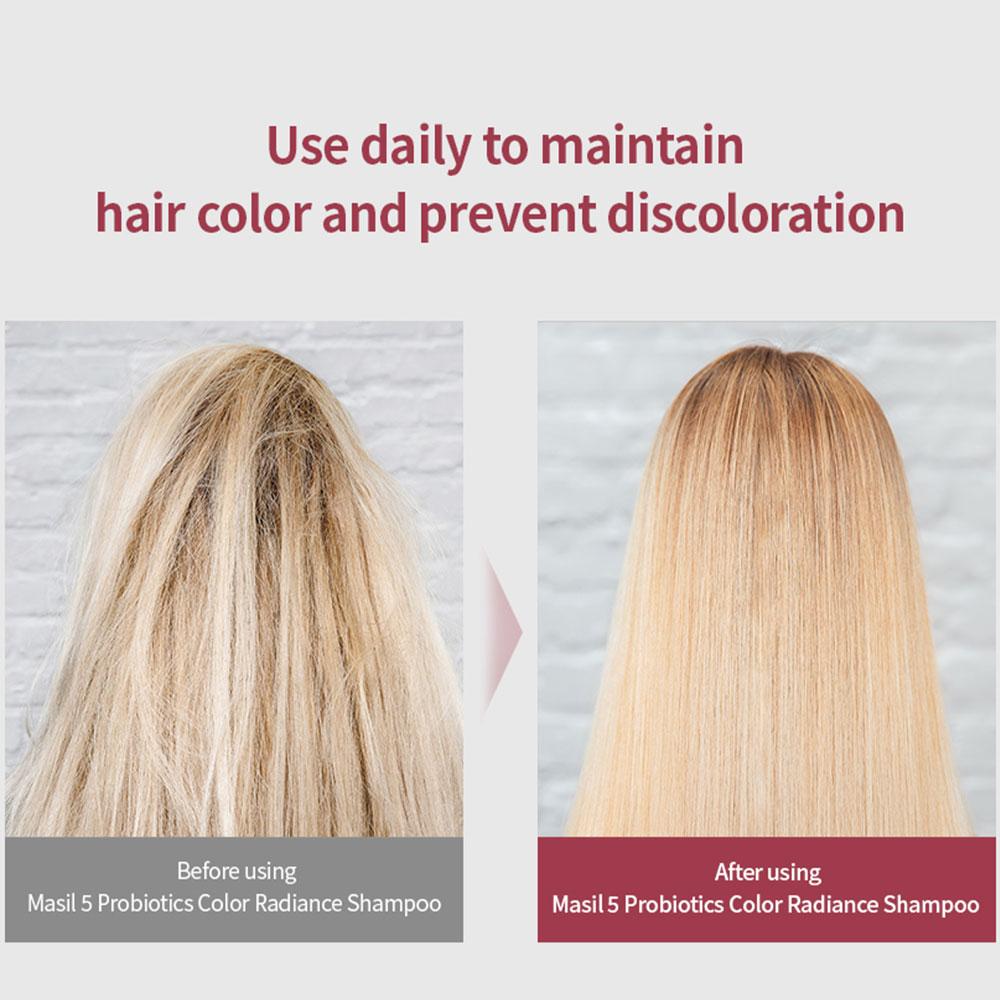 Masil Шампунь Color Radiance с 5 пробиотиками, 1 упаковка(8 мл х 20 шт.) Шампунь портативного цвета перемещения длинный последний поддерживает яркий цвет