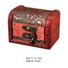 Wooden Box Vintage Style Floral Craft Old Memory Touch Jewelry Storage Wooden Treasure Case for Collection