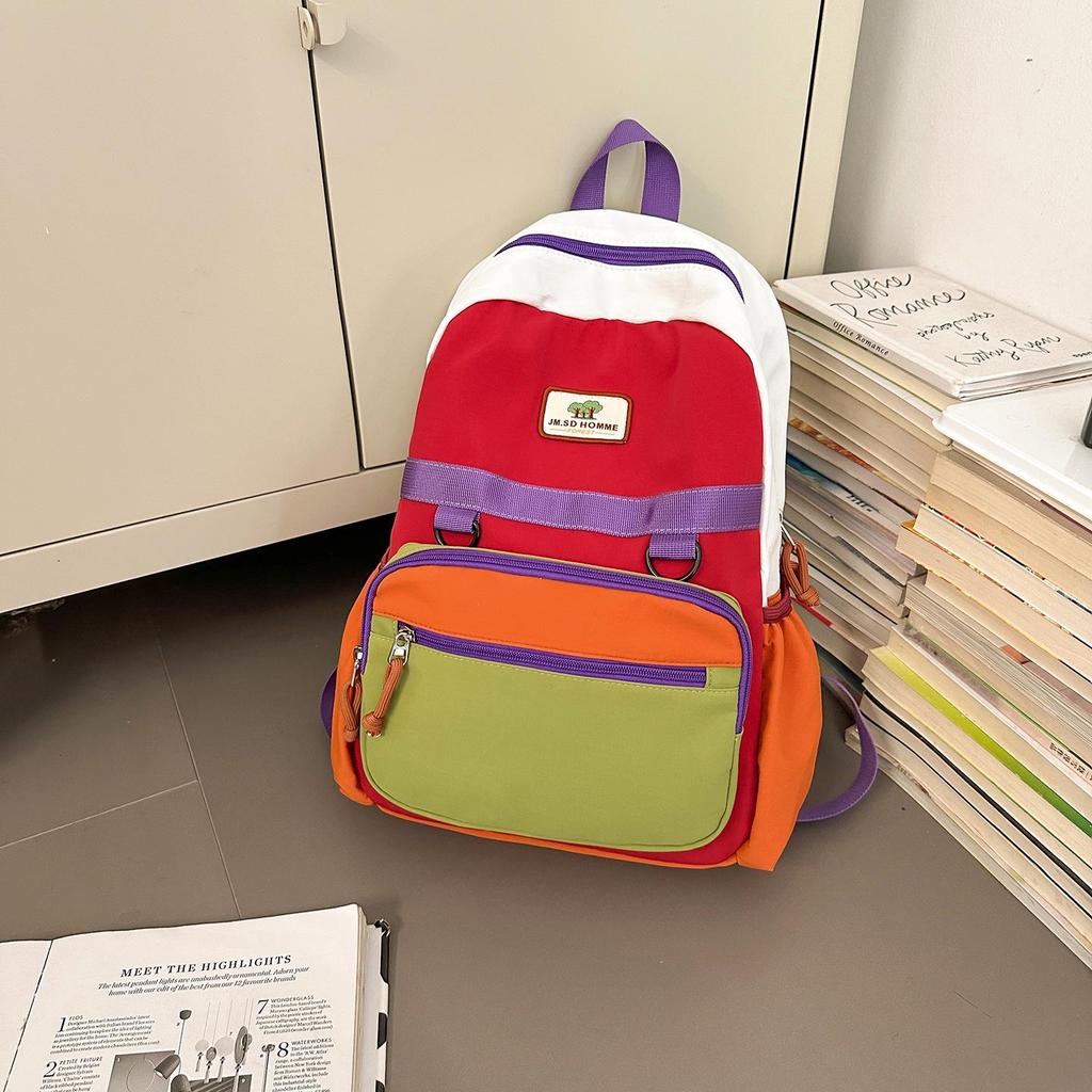 Модный детский рюкзак в стиле колор-блок - Милый и прочный для младших школьников и школьниц