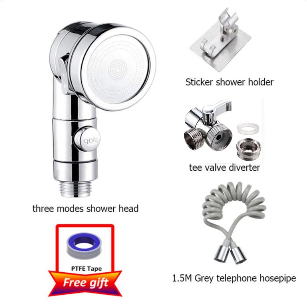 Faucet External Shower Head Bathroom Kitchen Faucet Splitter Set Basin Tap Diverter Valve Shower Nozzle Set for Salon