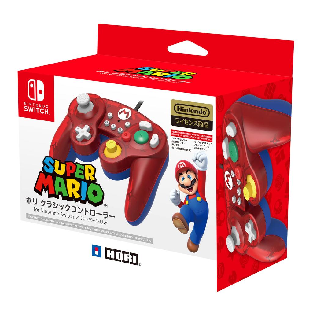 Лицензированный классический контроллер HORI для Nintendo Switch Mario Switch [Продукт Nintendo] [Совместим с Nintendo]