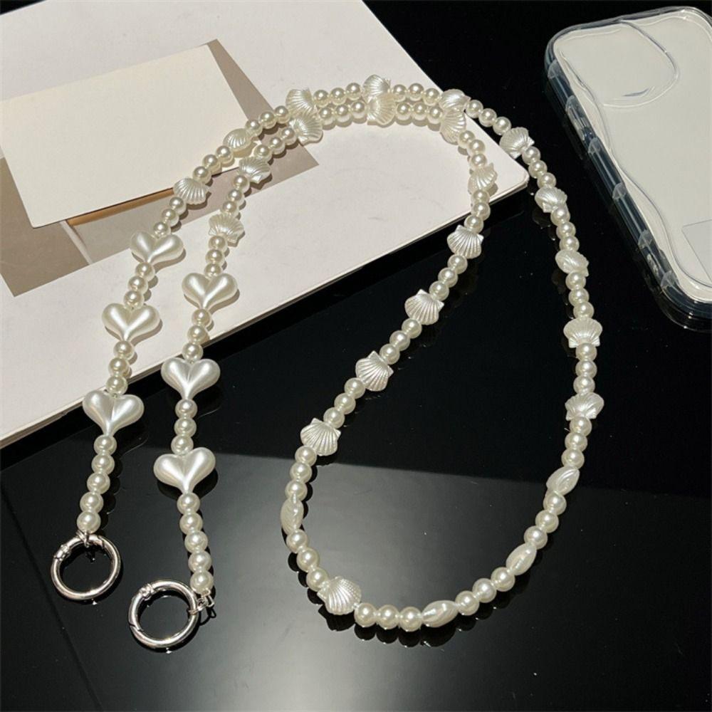Long Long Crossbody Phone Chain Sweet Beads Phone Strap Phone Case Decor Cellphone Lanyard Girls