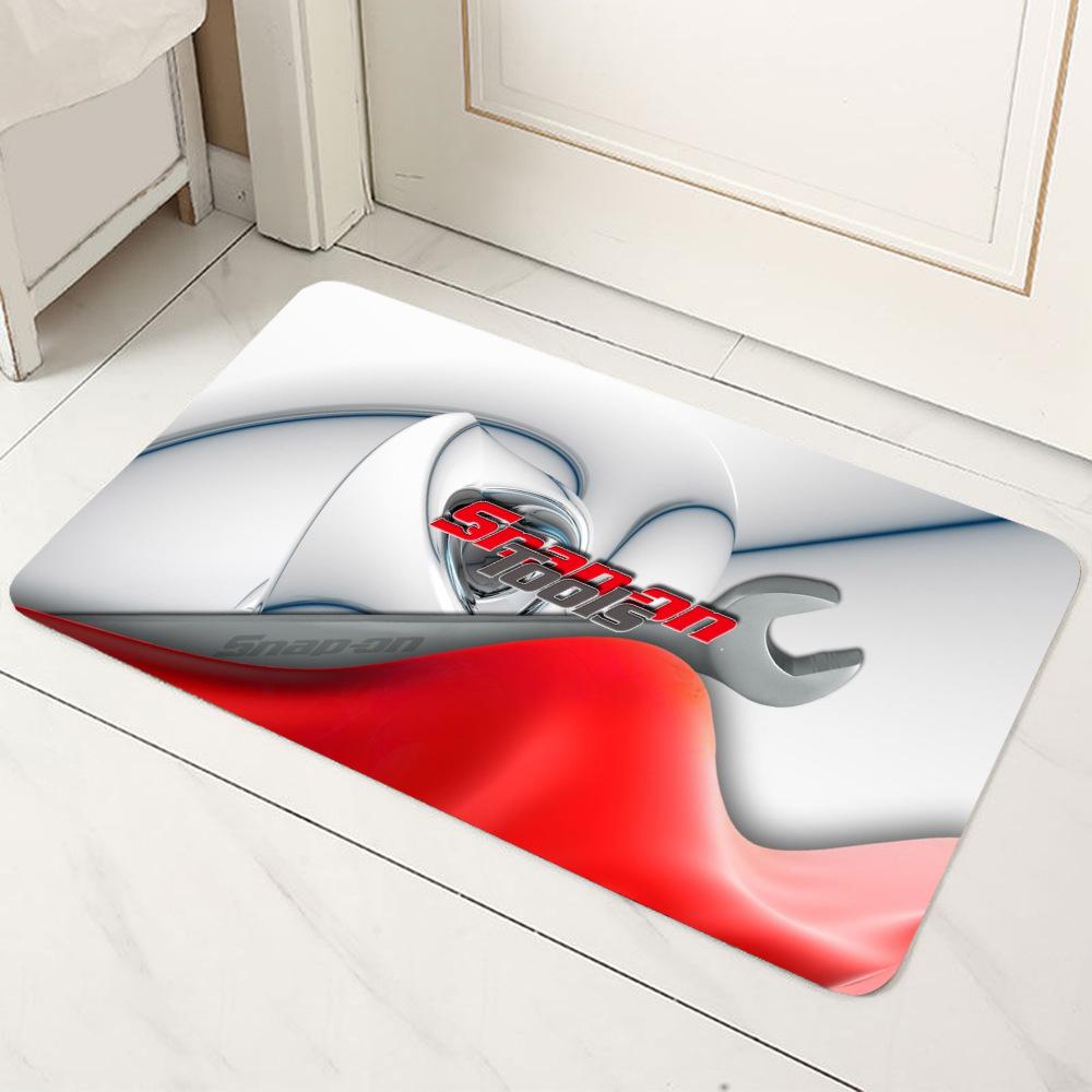 Snap-on TOOL TIPS Logo Carpet Mat Anti-Slip Backing Rug for Garage Auto Shop Home Decoration Tool Theme Oil Resistant Door Mat