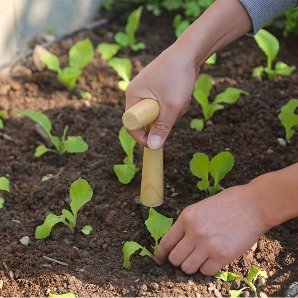 1 шт., садовые инструменты, сельскохозяйственная лопатка с деревянной ручкой, старинные инструменты для удобрений и посева, вспомогательные средства для посадки овощей.