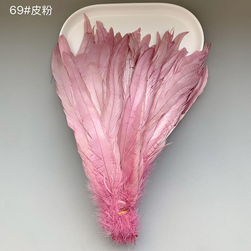 25-30Cm Faded Colorful Cock Tail Feathers Diy Handmade Performance Dance Decoration Crafts Clothing