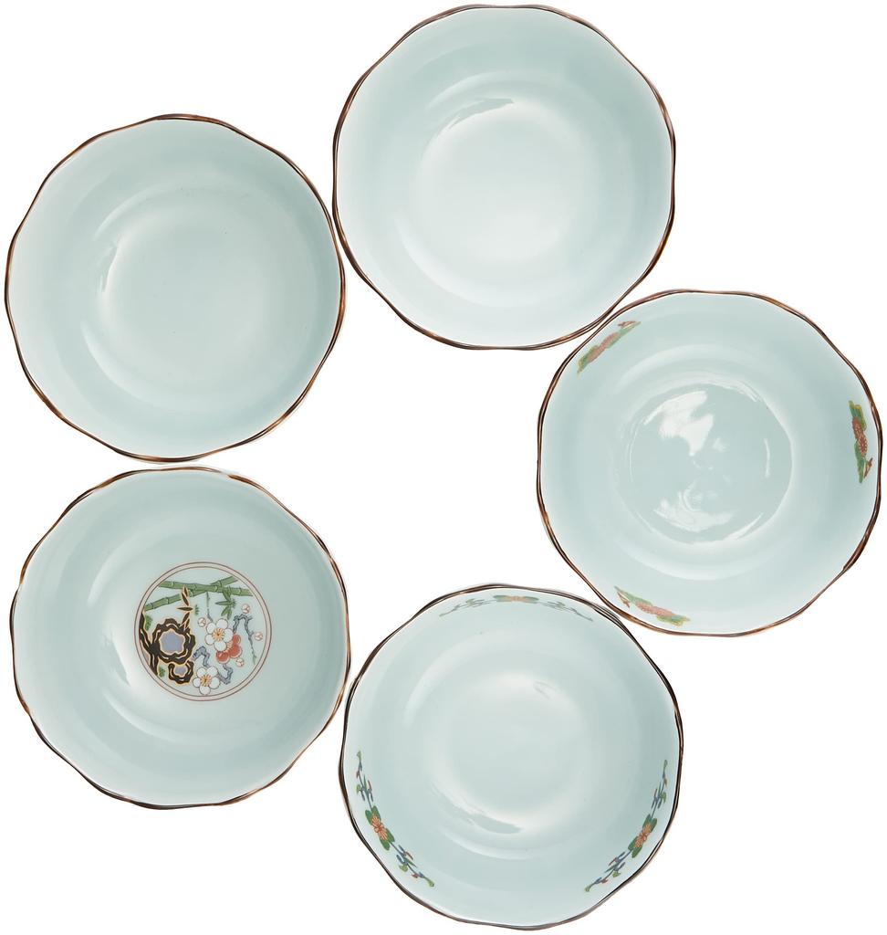 Tableware Nishiki Japanese Bowl X5pcs and Plate X5pcs Set Ko-Imari Set, Porcelain/Size(cm) 12x5.6, 11.3x2/No099994