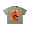 260 GSM Double Yarn 32 Count 100% Cotton Demon Slayer V107 Tanjiro Print Unisex Heavy Cotton T Shirt