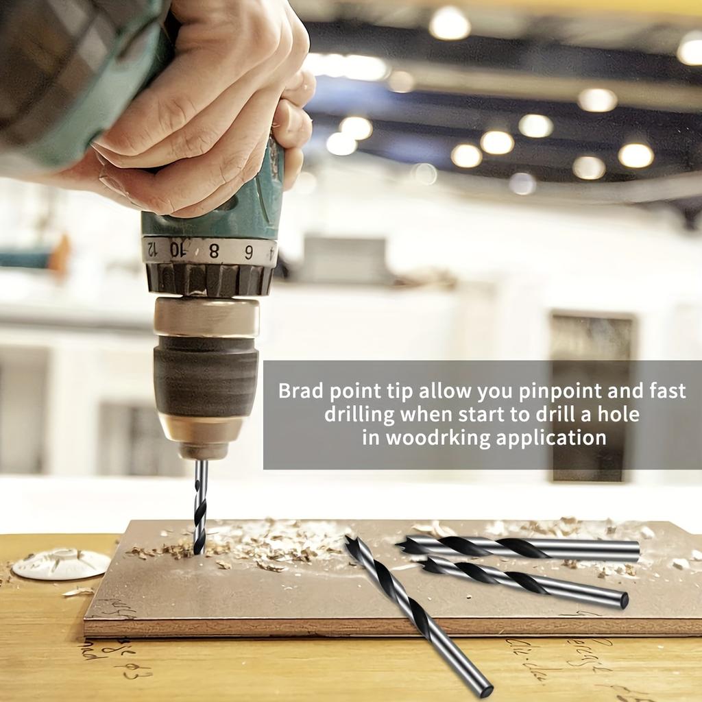 Набор сверл по дереву 2 мм 3 мм 4 мм 5 мм 6 мм 8 мм 10 мм Сверло по металлу с твердосплавным наконечником Сверло с плоским хвостовиком Бетон Камень Кирпич