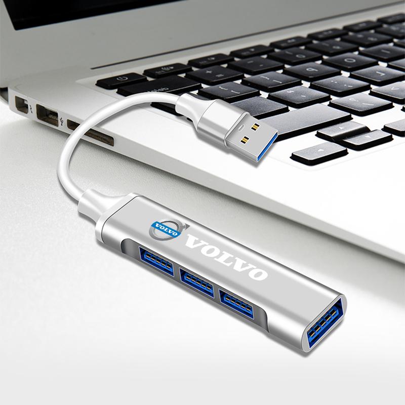 USB HUB 3.0 4 Port Multi Splitter Adapter OTG USB For Volvo AWD V60 V40 XC90 S60 XC60 S90 V90 CX70 XC40 C40 C70 EX90 Rdesign