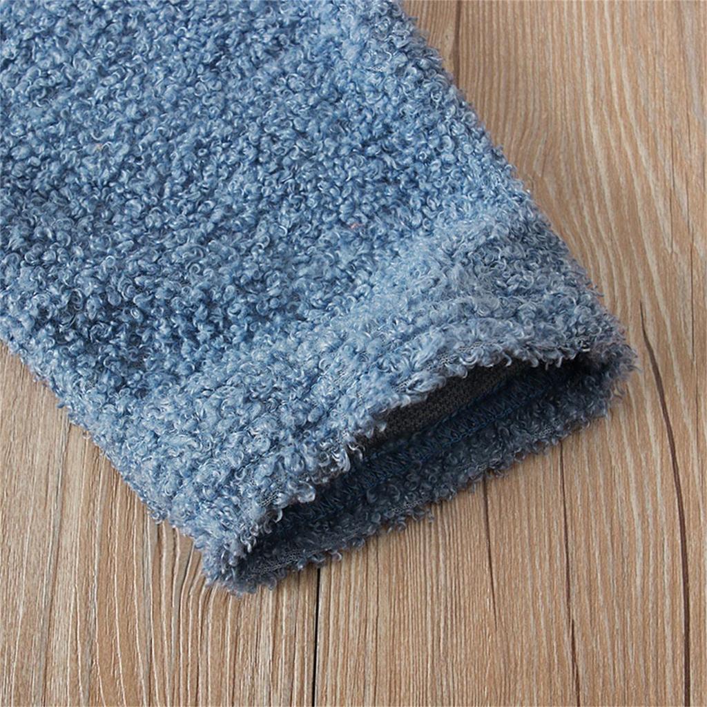 Children's Fashion Casual Boys And Girls Thickened Plush Backpack Jumpsuit