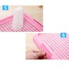 Double Layer Resin Pee Toilet Training Fence Tray with Column for Indoor Puppy Dogs