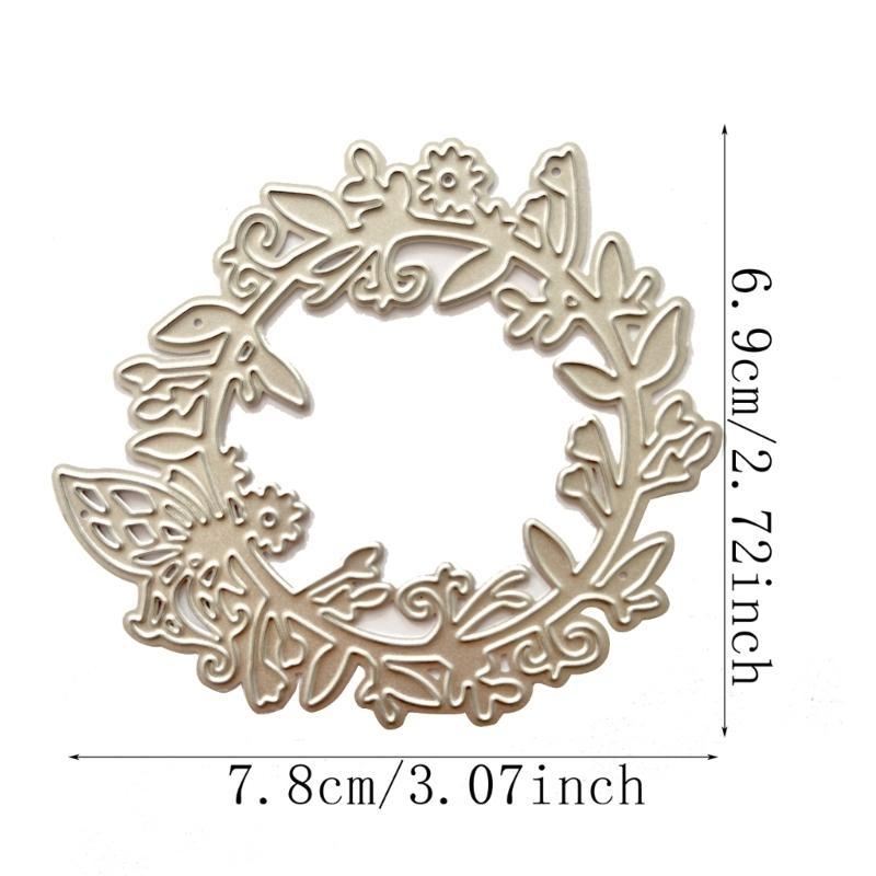 Metal Die Cuts Flower Wreath Cutting Dies Stencils DIY Cutting Template for Scrapbook Album Paper Card Embossing Crafts