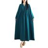 DIMANAF 2025 Women Plus Size Autumn Long Dress Loose Casual Oversize Long Sleeve Maxi Vintage Dress Cotton