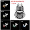 Waterproof ON/OFF 3V 5V 9V 12V 24V 110V 220V 12mm Momentary/Latching LED Metal Button Switch