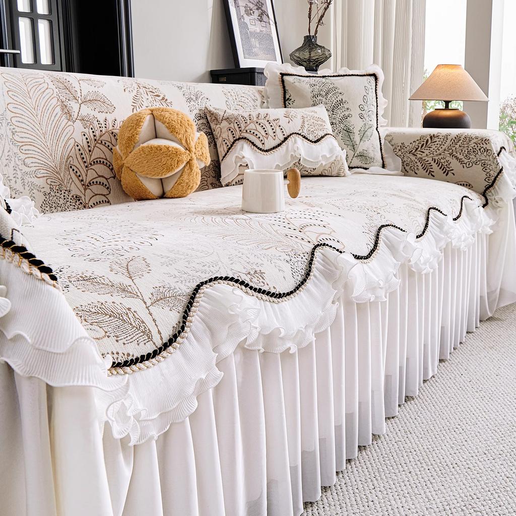 Цельный чехол на диван из шенилла, универсальный для четырех сезонов, 2025 новинка, пылезащитный и устойчивый к кошкам плед-чехол для дивана