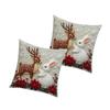 Christmas Pillow Cover Snowflake Velvet Jacquard Christmas Tree Elk Pillow Cushion Holiday Decoration Cushion Cover