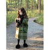 Girls' Fall/Winter Wool Coat Oversized Children's Elegant Fleece-Lined Wool Blazer