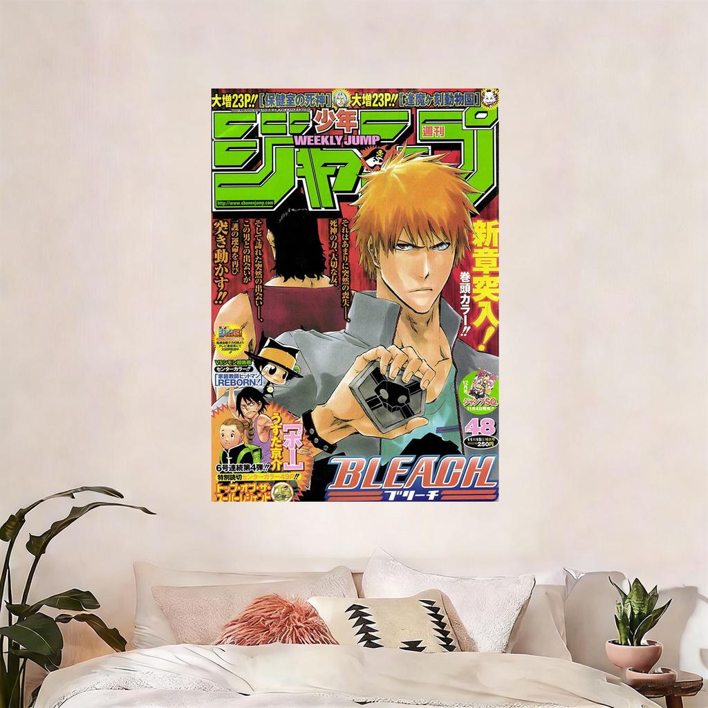 BLEACH Аниме Обложка Weekly Jump Гобелен Плоская Печать Ичиго Куросаки Настенное Украшение Японский Манга Декор для Спальни Подарок Фанату